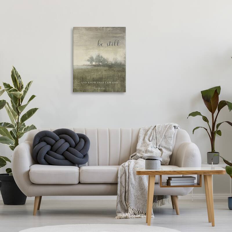 Stupell Be Still over Rustic Landscape Canvas Wall Art Design By John Spaeth