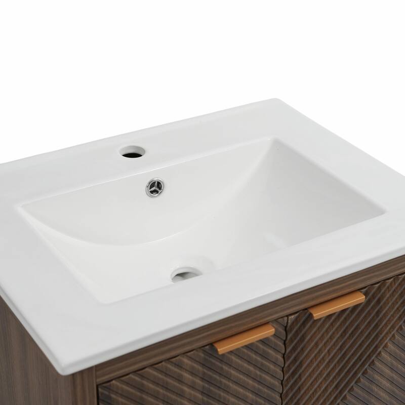 24-Inch Bathroom Vanity with Sink Combo, Modern Design, Single Faucet Hole