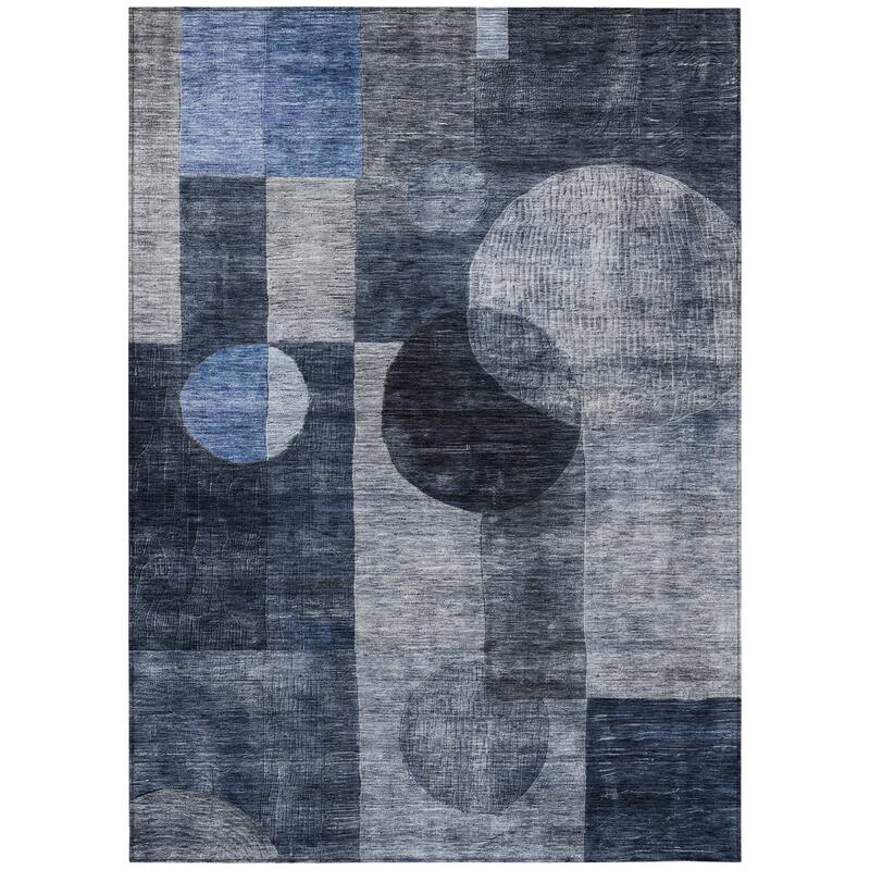 HomeRoots Geometric Transitional Rectangle Outdoor Rug