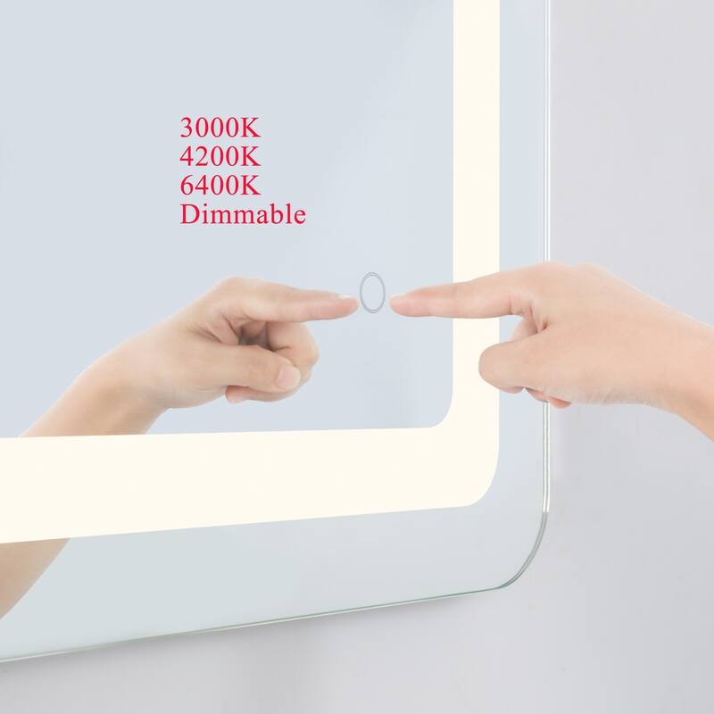 Indigo Home 30in x 40in soft edge LED mirror