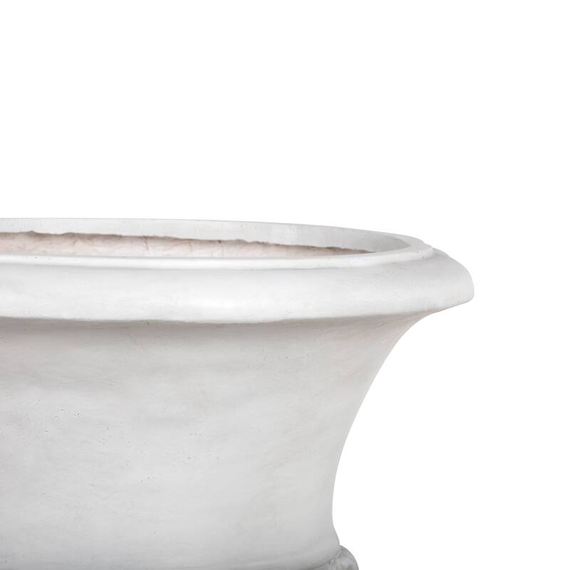 Christopher Knight Home - Classical 18.31"H Outdoor Pedestal Urn Planter with Acanthus Leaf Design