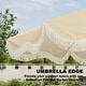 preview thumbnail 15 of 49, Clihome 9 Ft. Bohemian Fringed Patio Market Umbrella