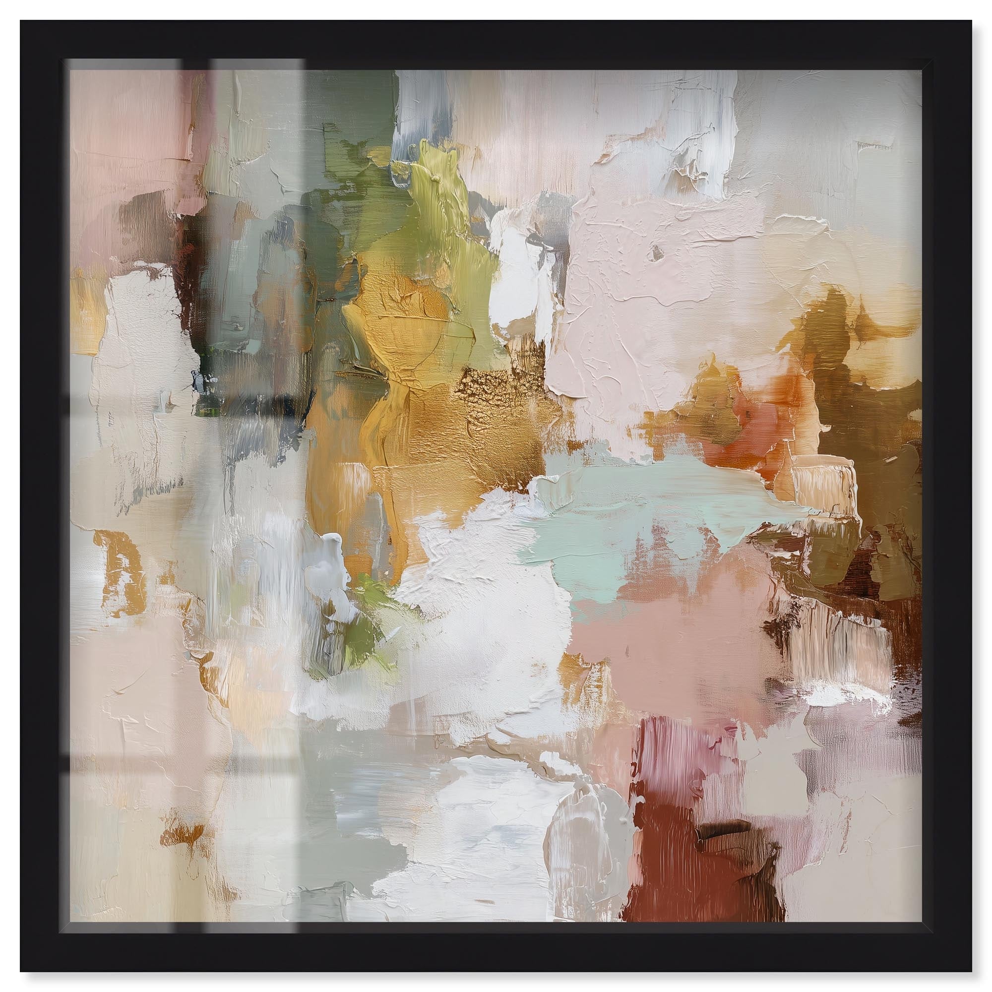 Swirl of Joy IV Taupe Boho Wall Art Shadowbox Print by Art Remedy