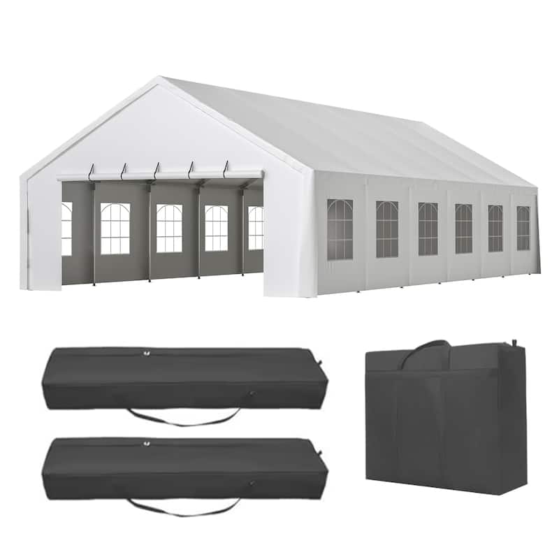 20x40FT Heavy Duty Party Tent - Outdoor Event Shelter with Sidewalls and Carry Bags for Weddings, Camping, Garden