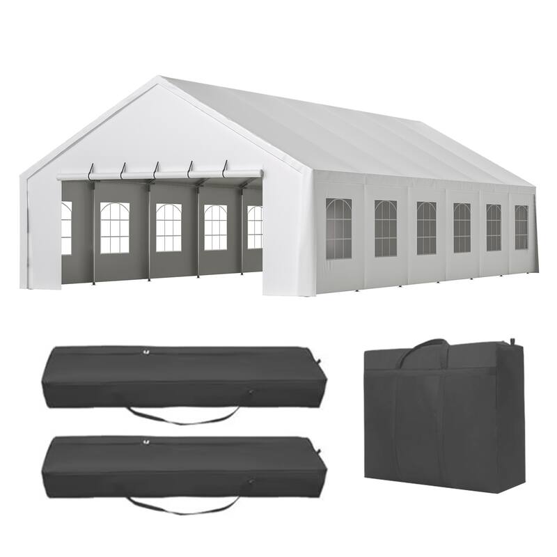 20x40FT Party Tent Heavy Duty, Large Wedding Event Shelters with 3 Carry Bags & Removable Sidewalls