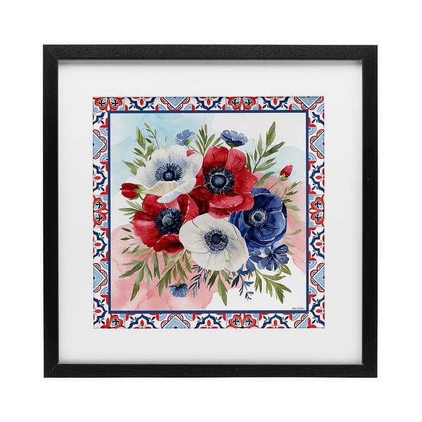 slide 2 of 28, Stupell Americana Poppy Bouquet Under Glass Framed Design By Nicole DeCamp 13 x 13 - Black