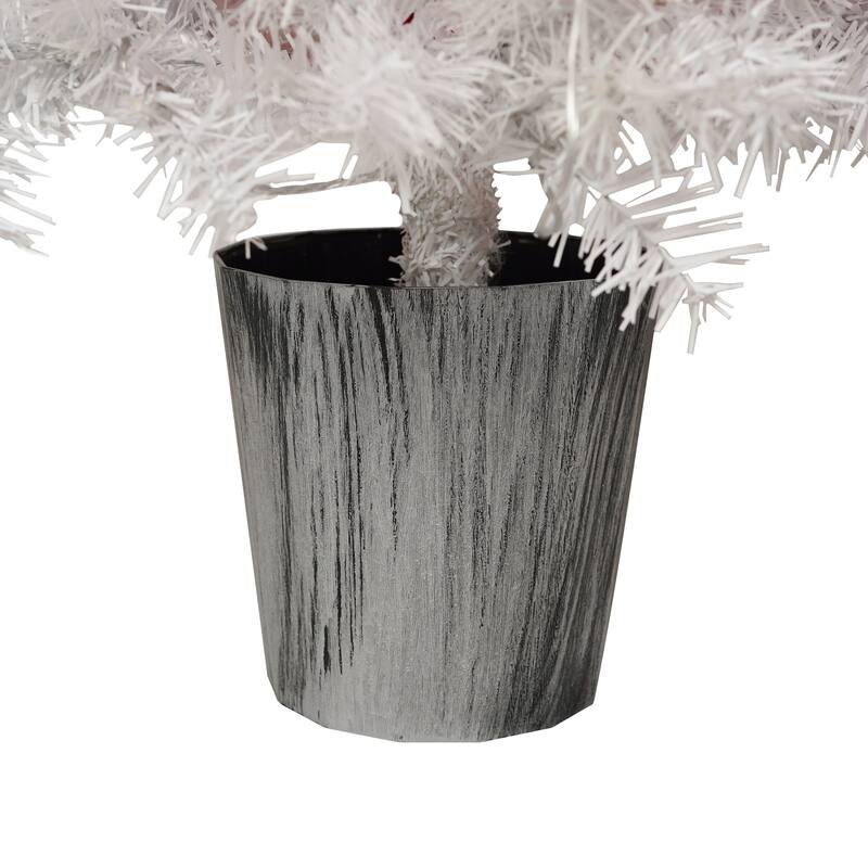 Festive Santa Hat Style Christmas Tree Set, Pre-Lit with 300 LED Lights
