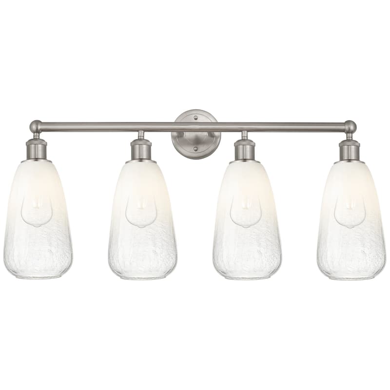 Innovations Lighting 616-4W-16-33 Brookhaven Almond Vanity Brookhaven - Brushed Satin Nickel / Opal