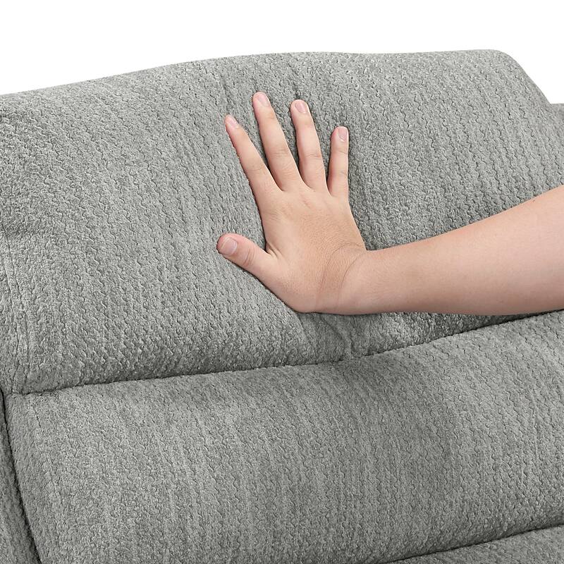 Sofiane 41" Microfiber Swivel Glider Recliner - Pull-Handle Motion