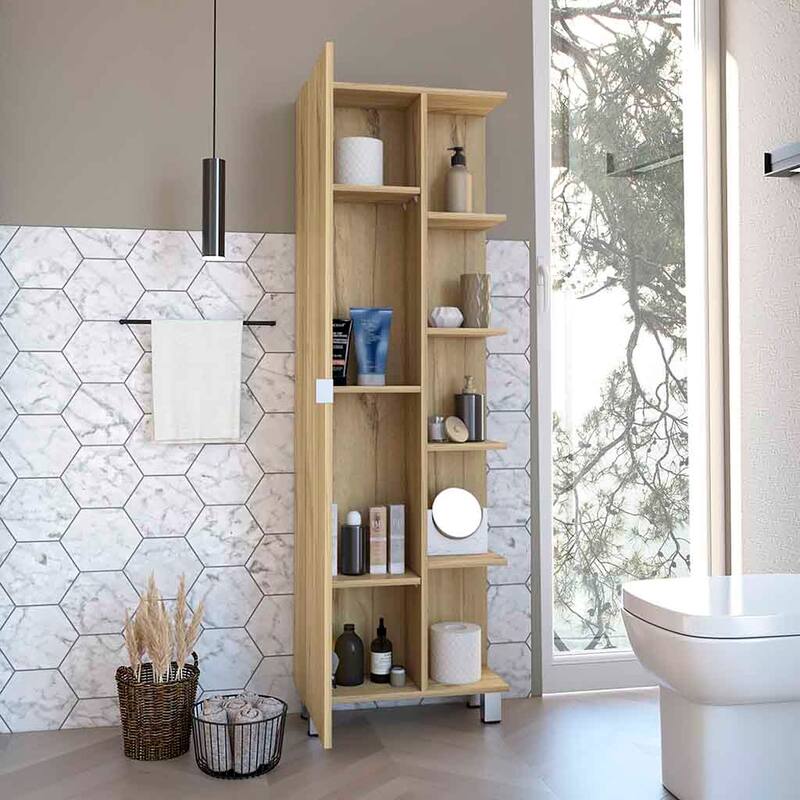 Corner Cabinet Womppi With Five Open Shelves