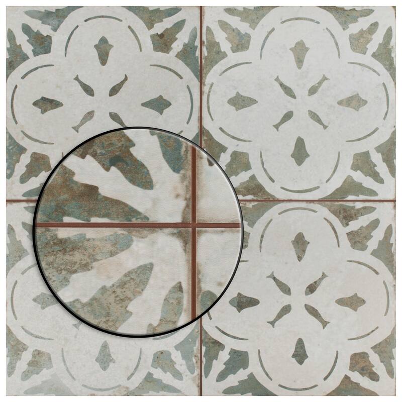 Merola Tile Kings Aurora Sage 17-5/8" x 17-5/8" Ceramic Floor and Wall Tile