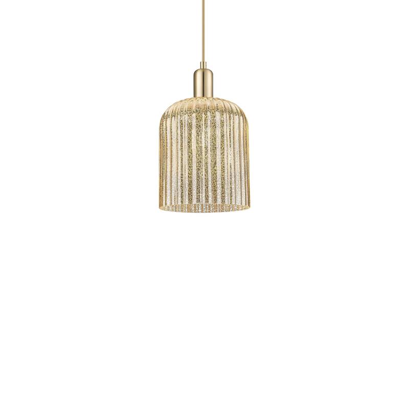 Innovations Lighting 716-1P-14-8 Bridal Veil Pendant Bridal Veil 8" - Champagne Bronze / Mercury