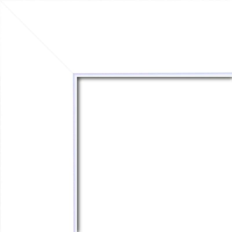 Beveled Wood Bathroom Wall Mirror - Corvino White Frame