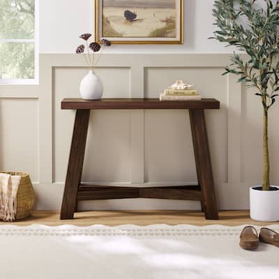 Middlebrook Modern Farmhouse Solid Wood Rectangle Entry Table