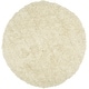 preview thumbnail 12 of 15, SAFAVIEH Handmade Shag Sirli Solid Wool Rug 4' Round - Ivory - Round