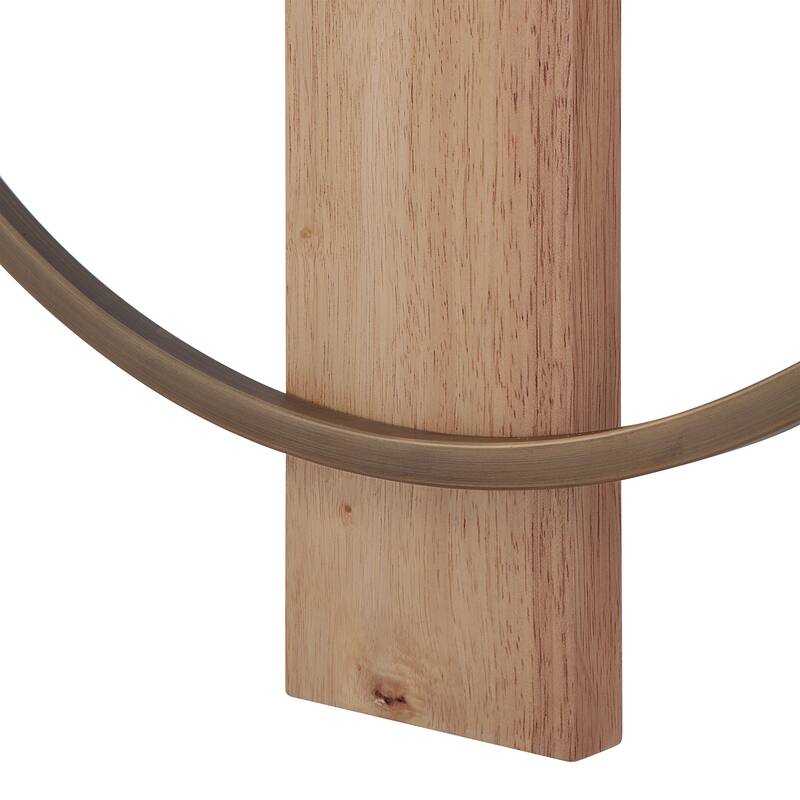 Renwil Pollux Indoor Iron Wall Clock, Antique Brushed Brass