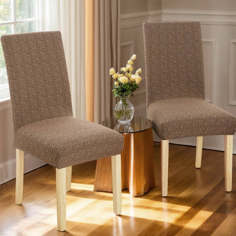 Stretch Jacquard Spandex Chair Covers 6 Pieces - 18x18x24 Inch