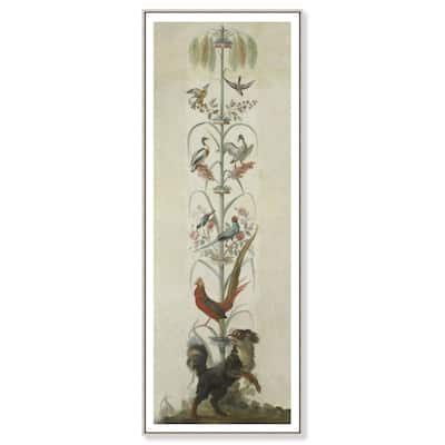 Birds and Flowers II Panoramic Canvas by Art Remedy