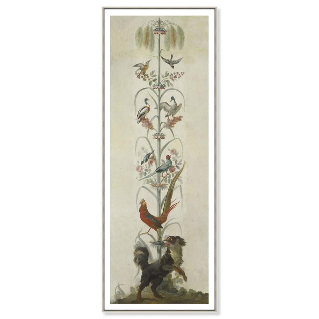 Birds and Flowers II Panoramic Canvas by Art Remedy