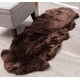 preview thumbnail 52 of 76, Silver Orchid Nansen Genuine Soft Australian Sheepskin Rug 2' x 6' Runner - brown