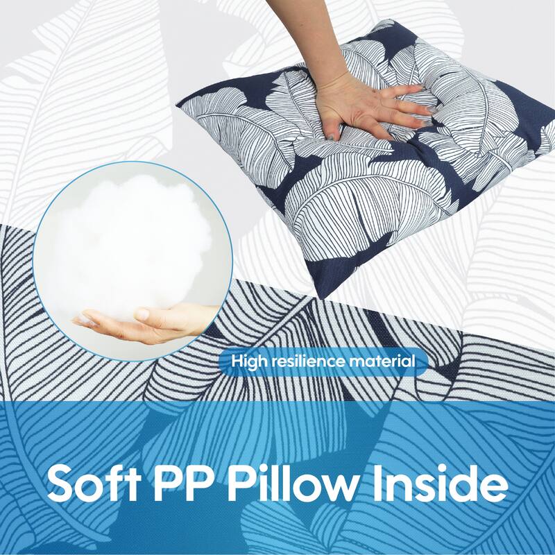2 Pack Outdoor Throw Pillows,Waterproof & Fade-Resistant Patio Cushions-Soft & Comfortable Decorative Pillow Covers