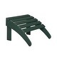 preview thumbnail 16 of 28, Laguna All-Weather Outdoor Patio Foldable Ottoman Dark Green