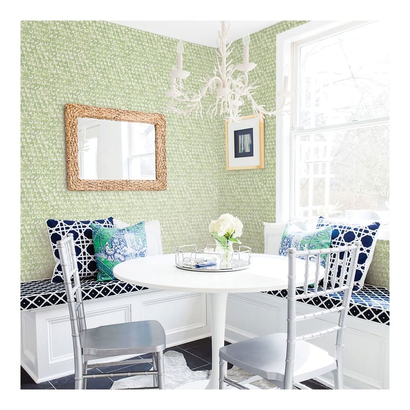 Chesapeake Saltwater Green Wave Wallpaper - 20.5 x 396 x 0.025