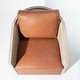 preview thumbnail 123 of 165, KINWELL 31"W Oak Frame Upholstered Swivel Barrel Armchair