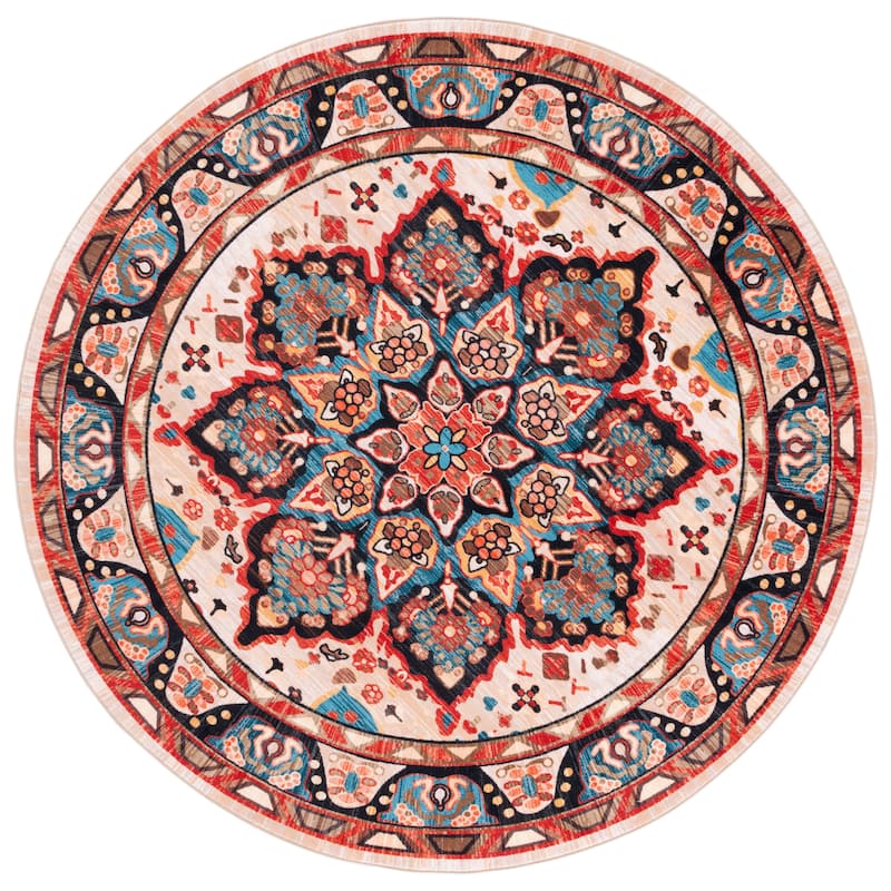 SAFAVIEH Riviera Machine Washable Slip Resistant Wilma Oriental Rug