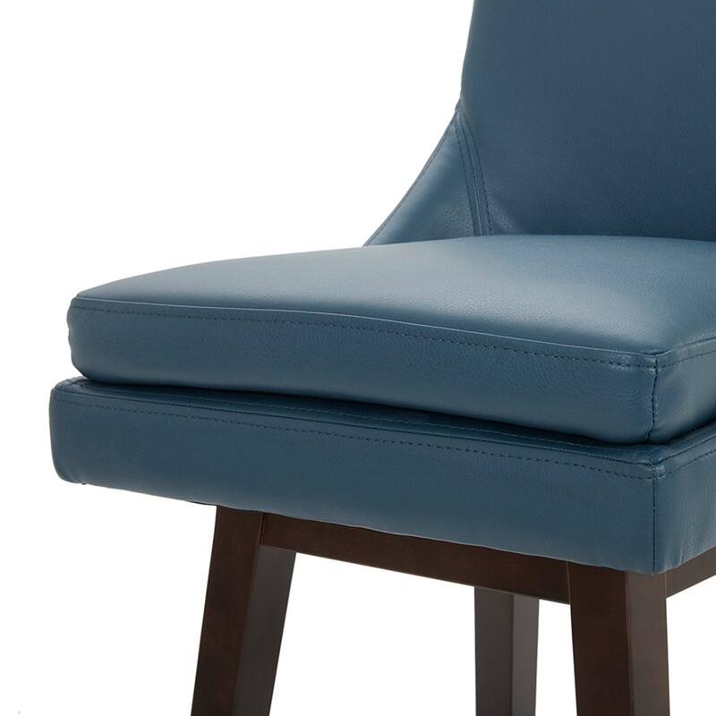 Spruce & Spring Luca Counter Height Swivel Barstool with Solid Wood Legs