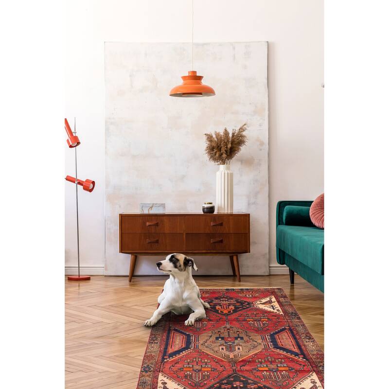 ECARPETGALLERY Hand-knotted Konya Anatolian Red Wool Rug - 4'7 x 9'9