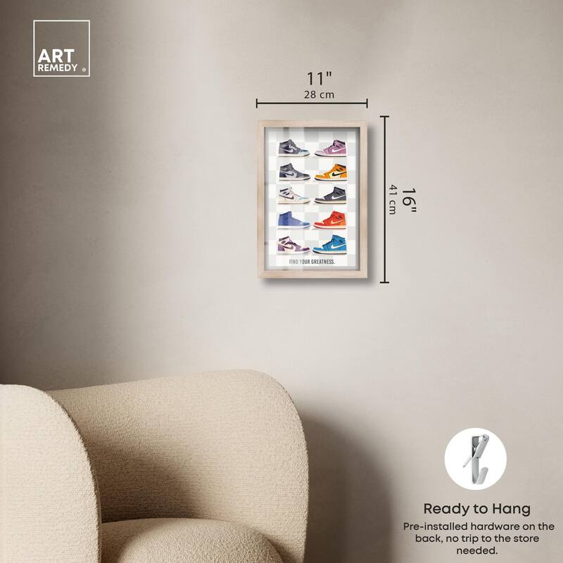 Find Your Greatness Sneakers Shadowbox by Art Remedy