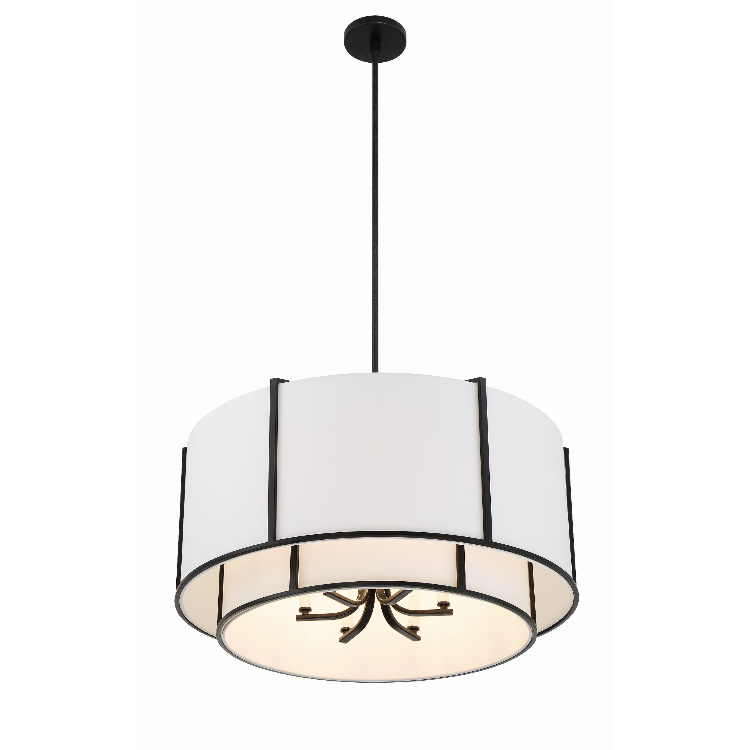 │CARLYN│ Eternal Line Anne Wrinkle 3colors H71301020 Carlyn 6 Light Black Chandelier - 28