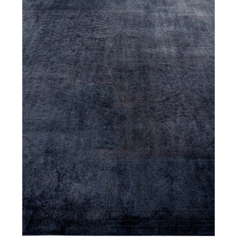 Overdyed One-of-a-Kind Hand-Knotted Area Rug - Black - 8' 1" x 10' 4"