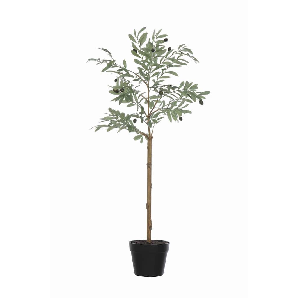 Potted Faux Olive Artificial Flower