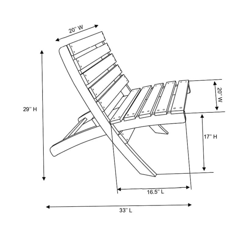 Versailles Fully Assembed All-Weather HDPE Outdoor Folding Patio Chair