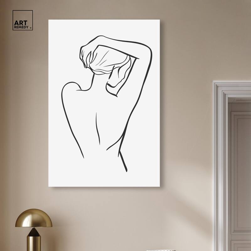 Woman in Contour Canvas by Art Remedy, Gallery Wrapped