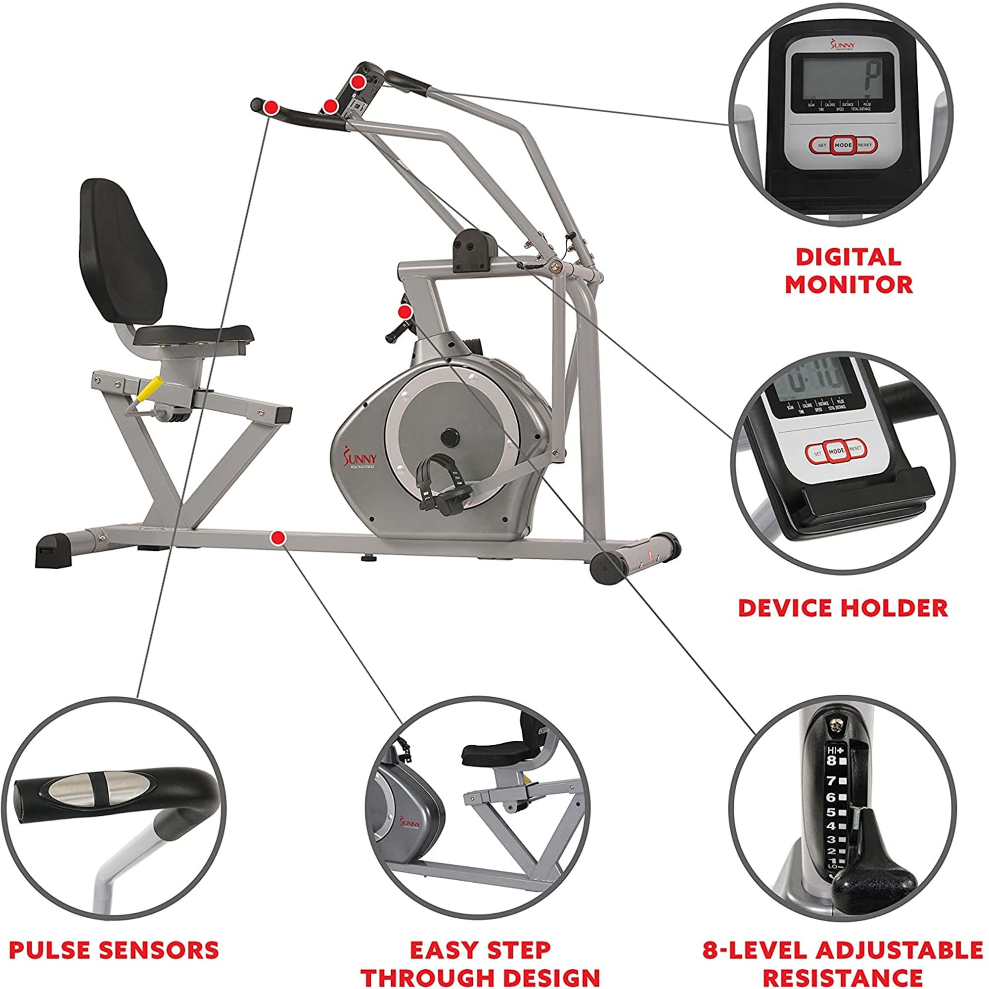 Exercise bike for 350 lbs clearance