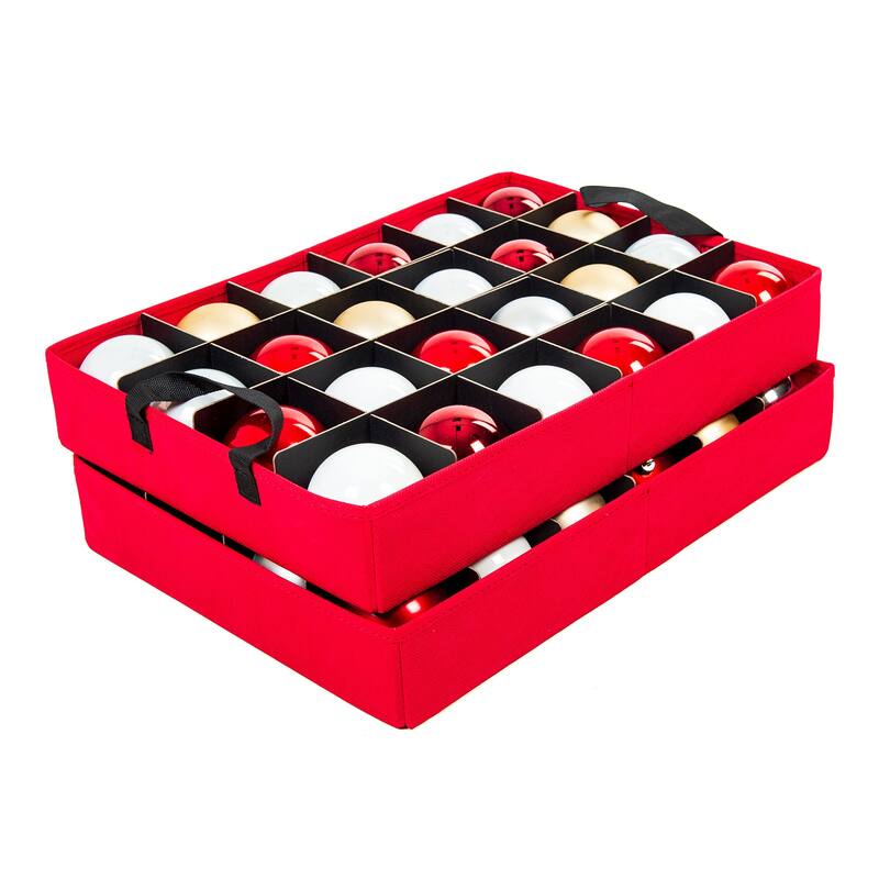 48 (3 in.) Christmas Ornament Storage Box with Dividers
