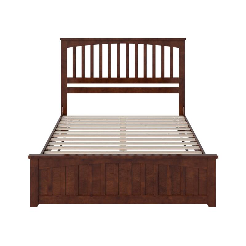Becket Solid Wood Low Profile Platform Bed with Matching Footboard