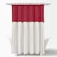 Lush Decor Two-tone Linen Button Shower Curtain