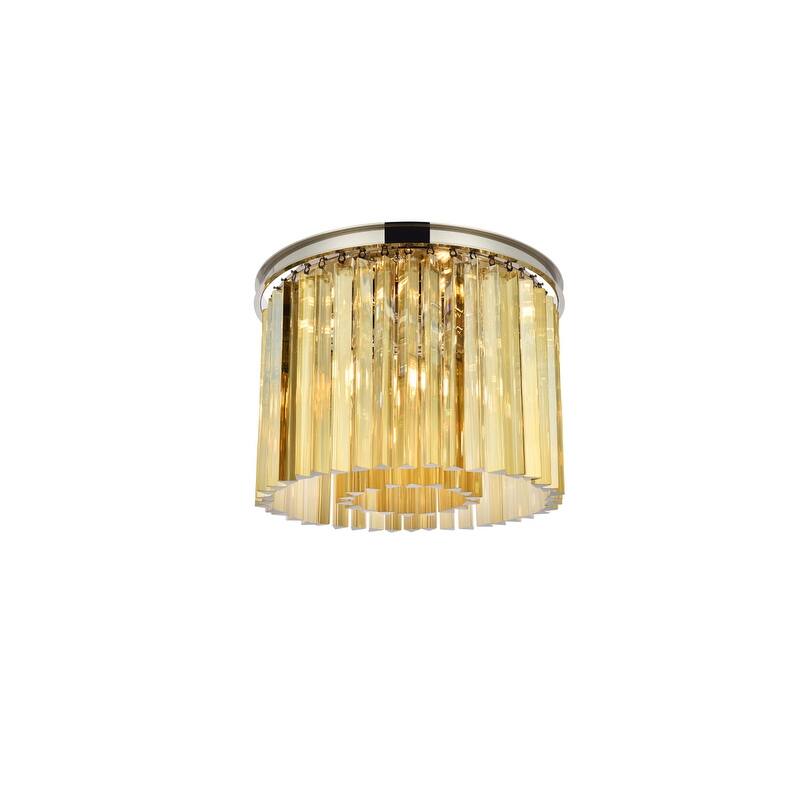 Royce Edge 6-Light Polished Nickel Flush Mount