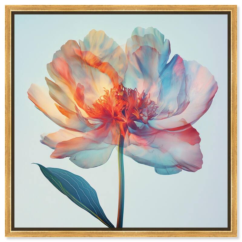 Peony Phases Canvas by Art Remedy - Gold - 20" x 20"