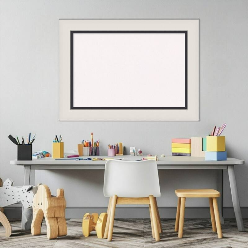 Ellie Silver Black Framed Cork Board - Bulletin Board, Organization Board, Pin Board