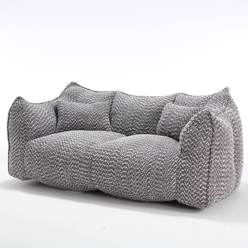 Giant Bean Bag Loveseat Sofa with Armrest for Living Room