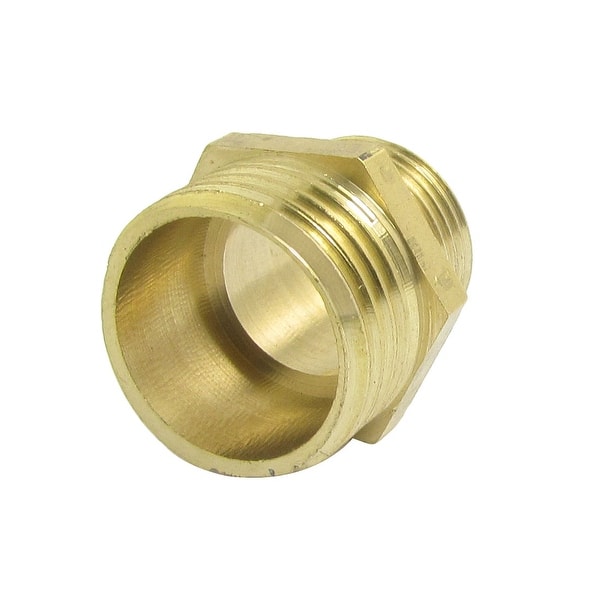 20 x 16mm Male Thread Reducer Brass Pipe Nipple Fitting Gold Tone