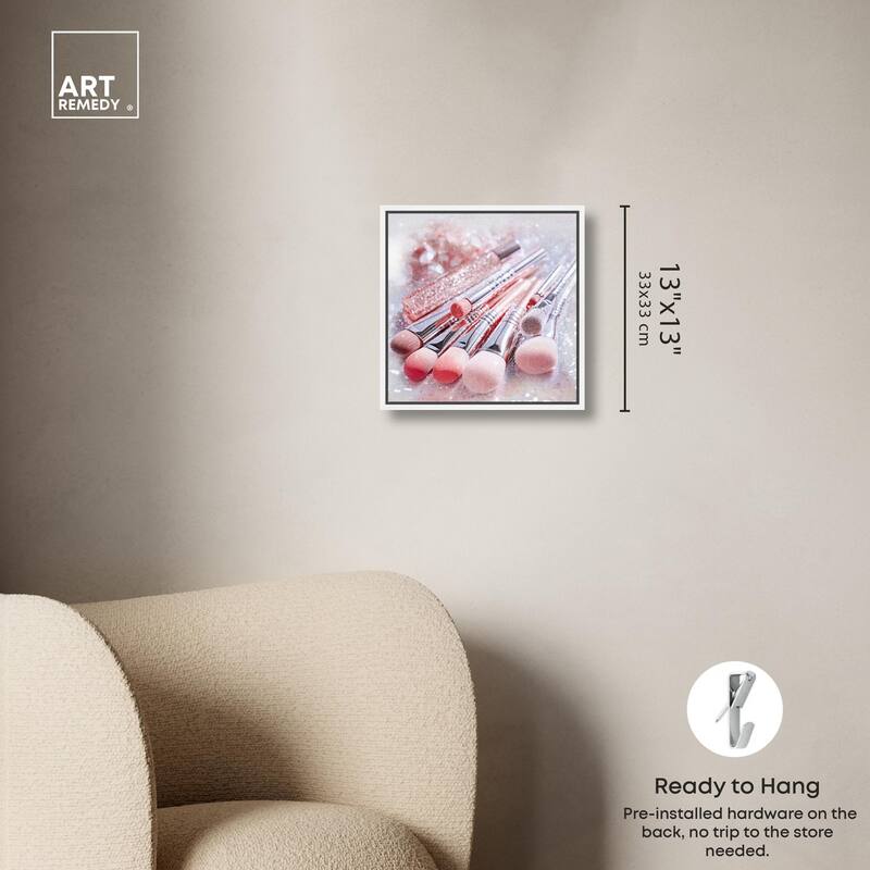 Brush Collection Blush Canvas by Art Remedy