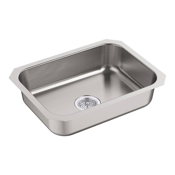 Sterling 24738 Mcallister 24 Single Basin 18 Gauge Undermount Sterling 24738 Mcallister 24 Single Basin 18 Gauge Undermount Kitchen Sink Stainless Steel