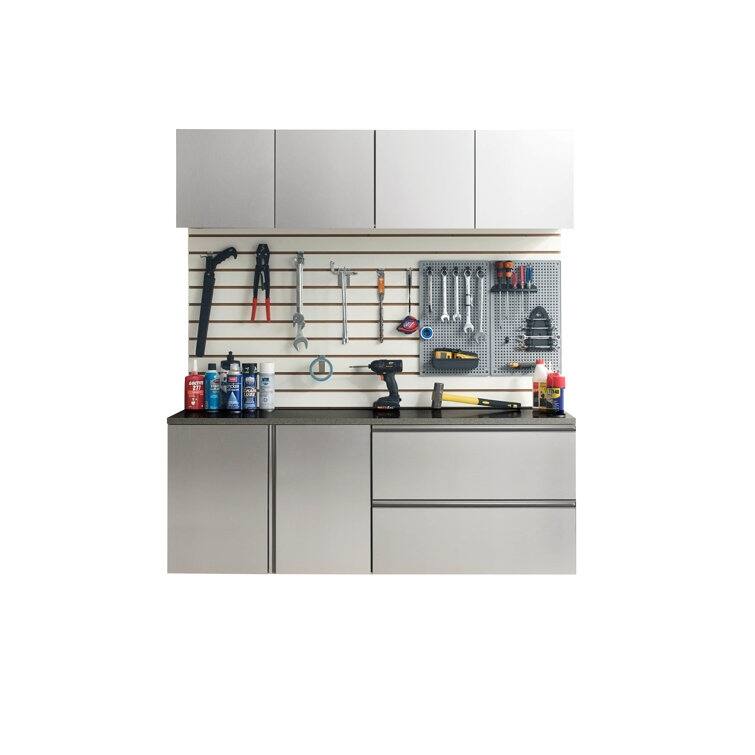 Nova Series 64 in. W x 72 in. H x 20 in. D Metallic Grey Garage Cabinet Set C (5-Piece) - 64" W x 72"H x 20"D
