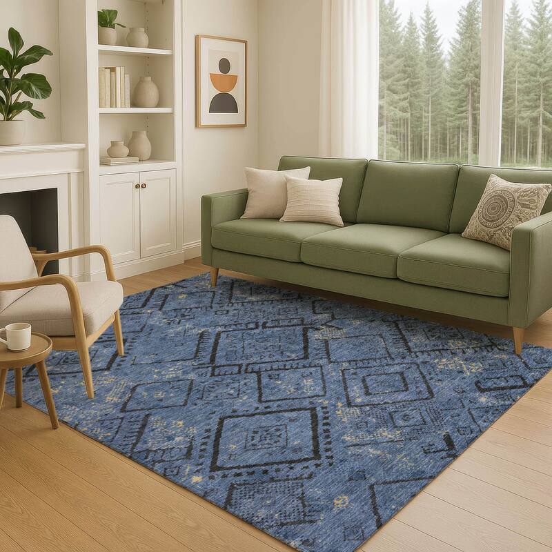 Machine Washable Indoor/ Outdoor Global Andes Chantille Rug